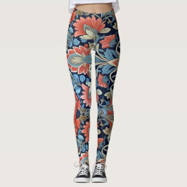 Blommigt Elegance mönster by Ratti_Kreativ_Arts Leggings
