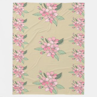 Blommigt Elegance Mönster Fleecefilt