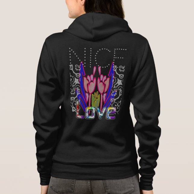 Blommigt Elegance: Nice & Soft Kids Hoodie T Shirt (Baksida)