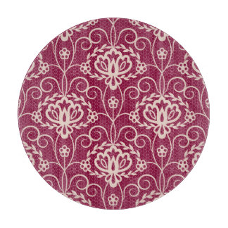 Blommigt Elegance: Red Snöre Mönster