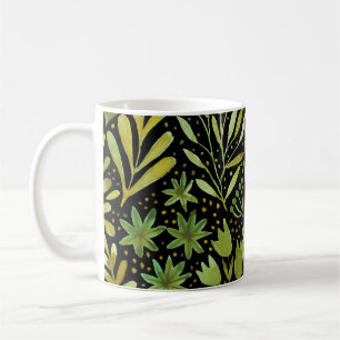 Blommigt Elegance: Vintage Watercolor Mönster Kaffemugg