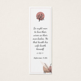 Blommigt Elegant Andlig Bible Verse Bookmark Litet Visitkort