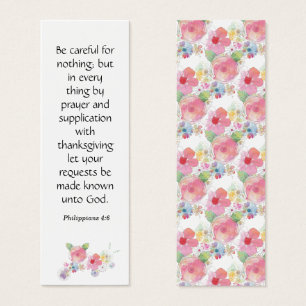 Blommigt Elegant Andlig Bible Verse Bookmark Litet Visitkort