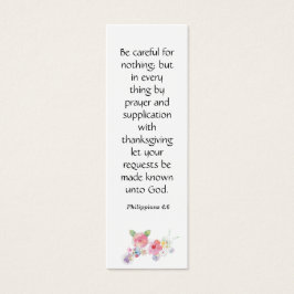 Blommigt Elegant Andlig Bible Verse Bookmark Litet Visitkort