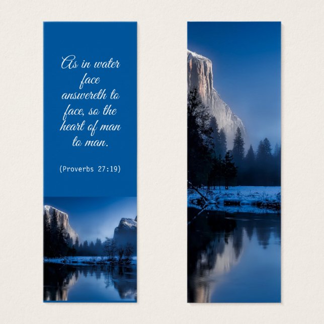 Blommigt Elegant Andlig Bible Verse Bookmark Litet Visitkort (Framsida & baksida)
