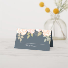 Blommigt Elegant  Blommigt Blue Guest Bröllop Placeringskort
