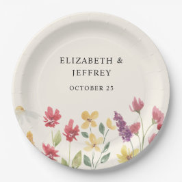 Blommigt Elegant Boho Summer Wildblommor Bröllop