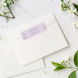 Blommigt Elegant bröllop returadress Etikett