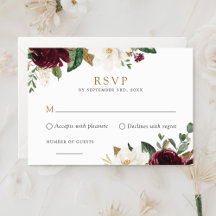 Blommigt Elegant Burgundy White Magnolia OSA kort