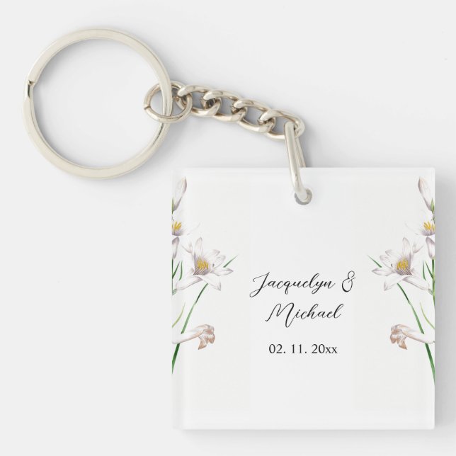 Blommigt Elegant Chic Cute Calligraphy Add Namn (Framsidan)