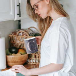 Blommigt Elegant Classy Monogram C lila med fras Kaffemugg