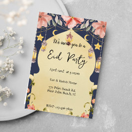 Blommigt Elegant Eid Party Eid-inbjudan Inbjudningar