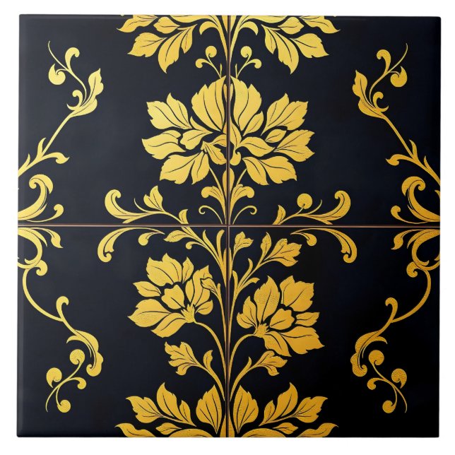 Blommigt Elegant Luxury Trendig Collection Kakelplatta (Framsidan)