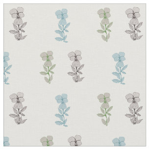 Blommigt Elegant Mönster Fabric Tyg