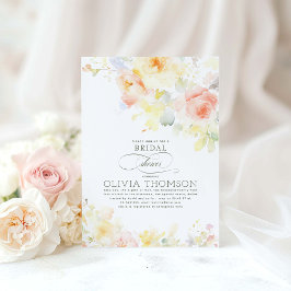 Blommigt Elegant Romantic Summer Möhippa Inbjudningar