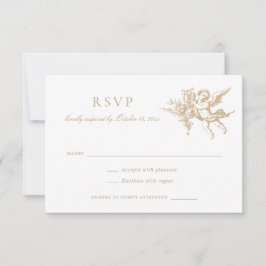 Blommigt Elegant Vintage Baroque Toile Bröllop OSA Inbjudningar