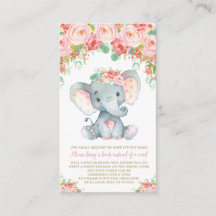 Blommigt Elephant Baby Shower, ta med en Bok