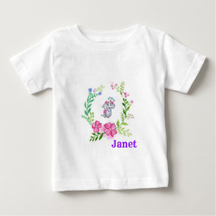 Blommigt Elephant Infant Shirt T