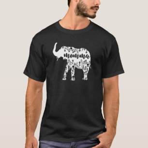 Blommigt Elephant Momma T Shirt