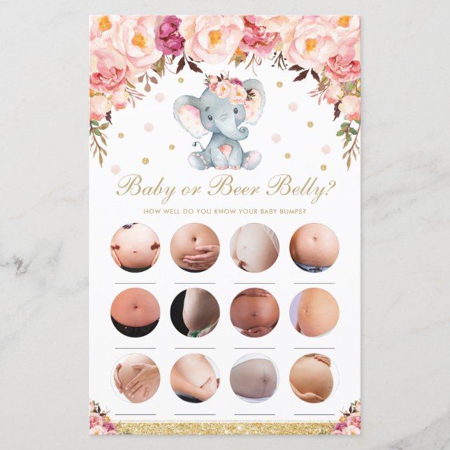  Blommigt Elephant What's in your Mobil Game (Framsida)