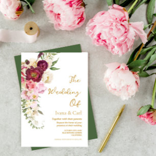 BLOMMIGT Embrace Matrimony Bröllop Inbjudningar