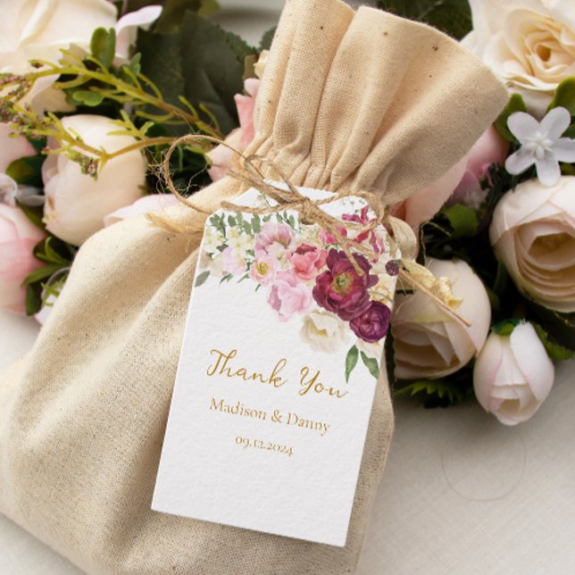 BLOMMIGT Embrace Matrimony Bröllop Presentetikett (Skapare uppladdad)