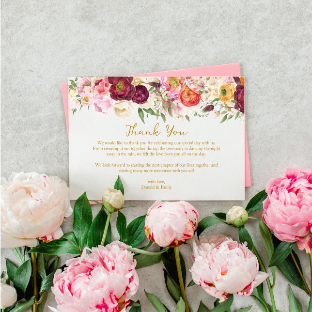BLOMMIGT Embrace Matrimony Bröllop Tack Kort (Skapare uppladdad)