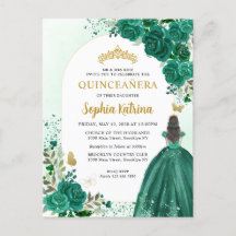 Blommigt Emerald Grönt Princess Birthday Quinceane