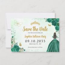 Blommigt Emerald Grönt Princess Birthday Quinceane