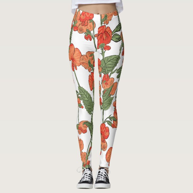 Blommigt Energizing Leggings (Framsida)