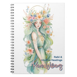 Blommigt Eostre Pagan Goddess från Vår Tarot Anteckningsbok