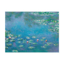 Blommigt Ephemera Decoupage Monet Vatten Lilies