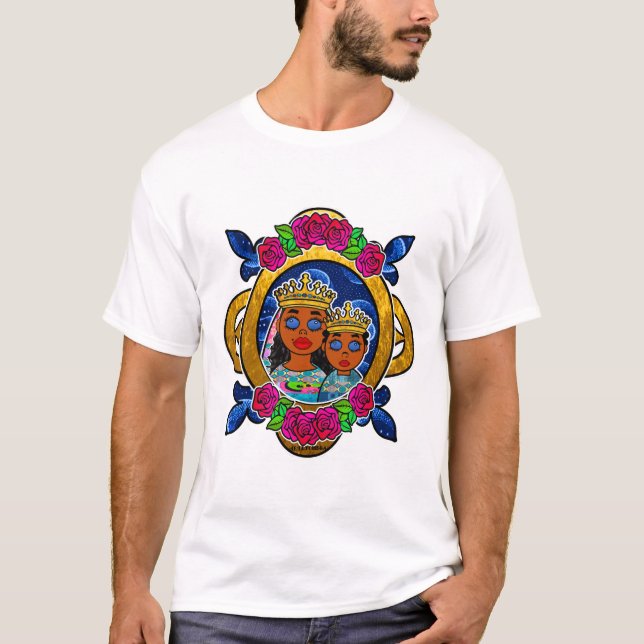 Blommigt Erzulie Freda T Shirt (Framsida)