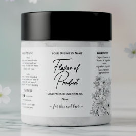 Blommigt Essential Oil Flaska-etikett Fraktsedel