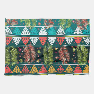 Blommigt Ethnic Doodle: Gentle Vintage. Kökshandduk