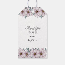 Blommigt Eucalyptus Bröllop Gift Märkres Presentetikett