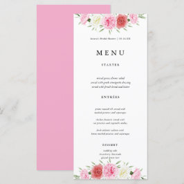 Blommigt Eucalyptus Bröllop Menu-kort Meny