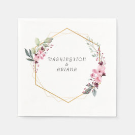 Blommigt Eucalyptus Bröllop Pappersservett