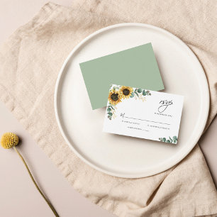 Blommigt Eucalyptus Solrokort Bröllop OSA Anteckningskort