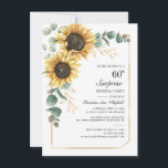 Blommigt Eucalyptus Solros 60:e Födelsedagsfesten Inbjudningar<br><div class="desc">Eucalyptus Solros Blommigt Skript 60:e födelsedagsinbjudan som du enkelt kan anpassa med din party-information genom att klicka på knappen "Anpassa". Blommigt av ljusstark gult och grönt självklar med guld-folie,  geometriskt ram och modern typografi</div>