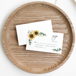 Blommigt Eucalyptus Solros Bröllop OSA Tilläggskort