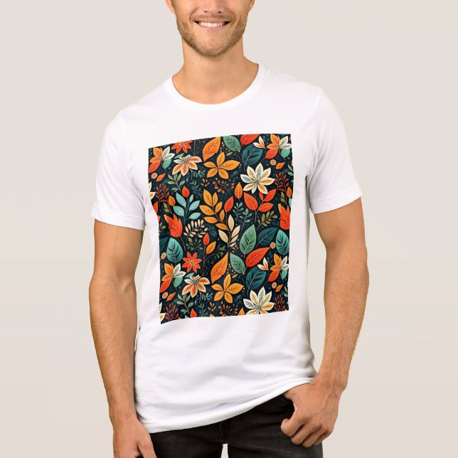 Blommigt Exotic Flowers Mönster-24193 T Shirt (Framsida)