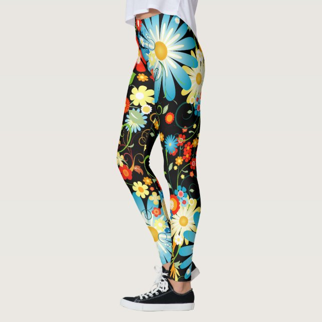 Blommigt Explosion av Färg Leggings (Vänster)