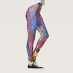 Blommigt Explosion Leggings