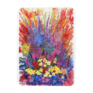 Blommigt Explosion Magnet