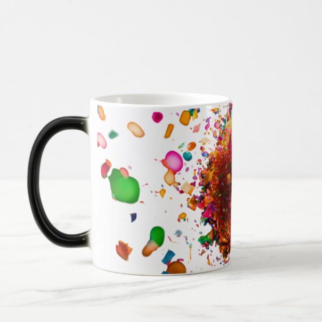 Blommigt Explosion Morphing Mugg - 11 oz Mugg (Vänster)