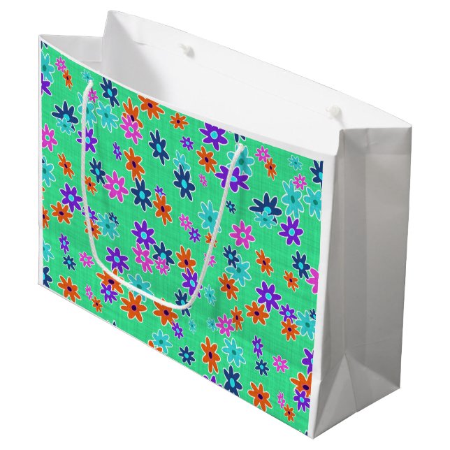 Blommigt Fabric Sömless Mönster färgad (Framsidan Vinklad)