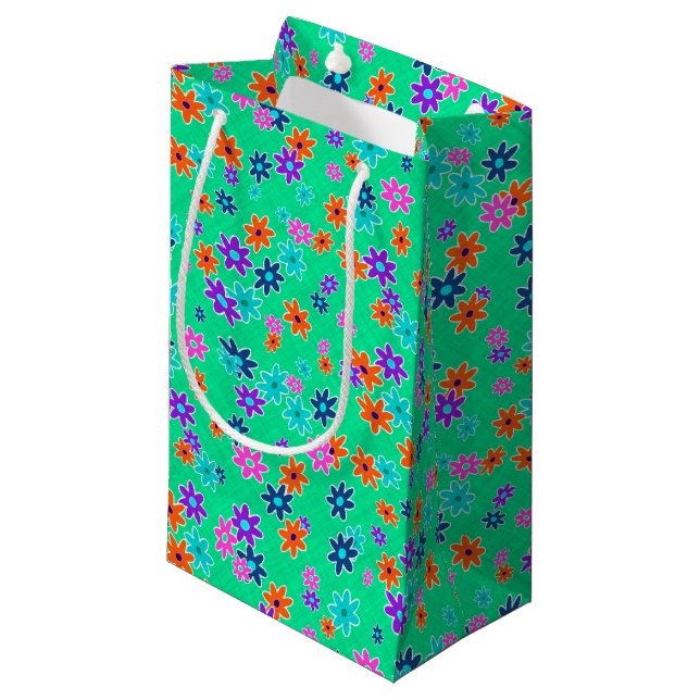 Blommigt Fabric Sömless Mönster färgad (Framsidan Vinklad)
