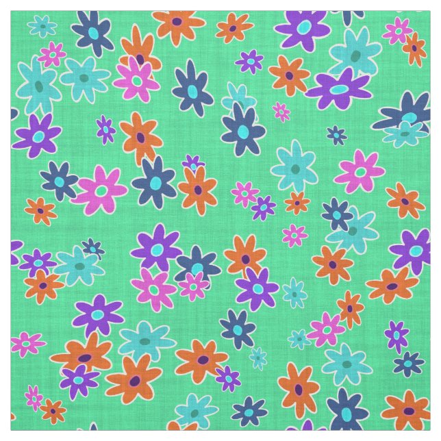 Blommigt Fabric Sömless Mönster färgad Tyg (Provkarta)