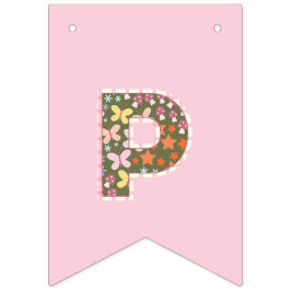 Blommigt Fairy Butterfly Grattis på födelsedagen b Vimplar